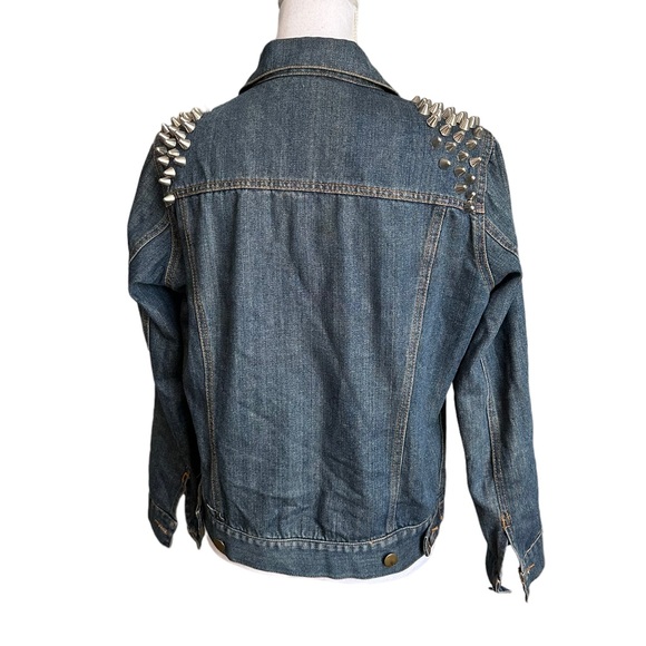 Forever 21 Studded Button Down Denim Jacket All Size - Picture 3 of 17